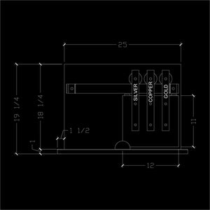 Classic Metallic Flat Track Tabletop Display