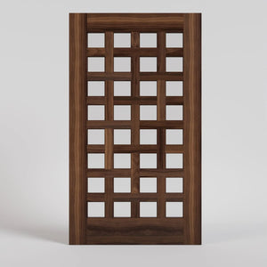 Walnut Wood Cambria Basket Weave Pivot Door