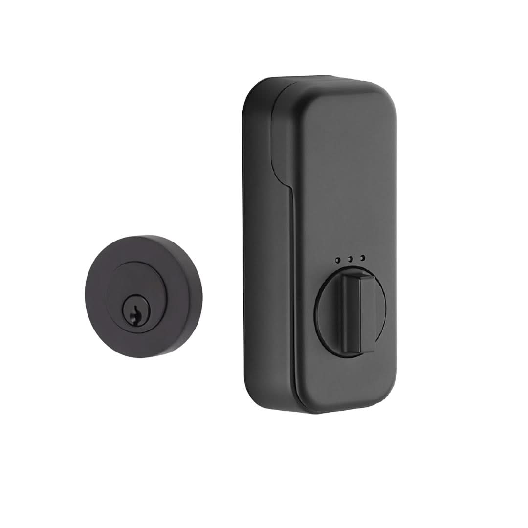 Modern Disc Keyed Deadbolt with Keyless Entry Door Lock Upgrade