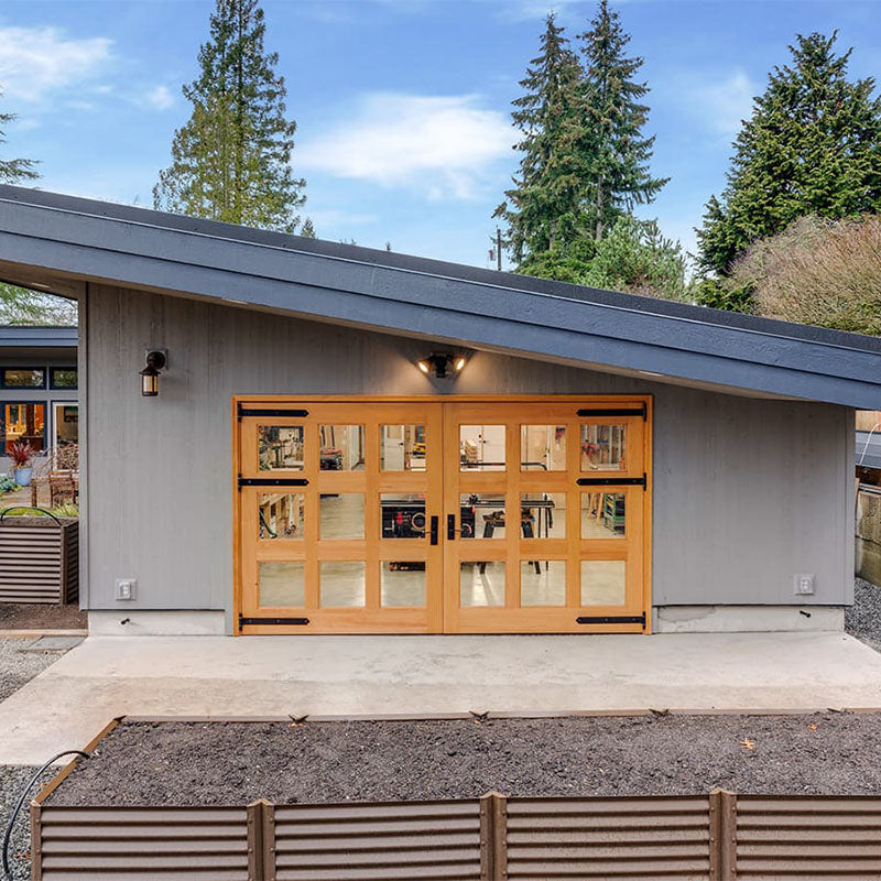 swing out glass garage door