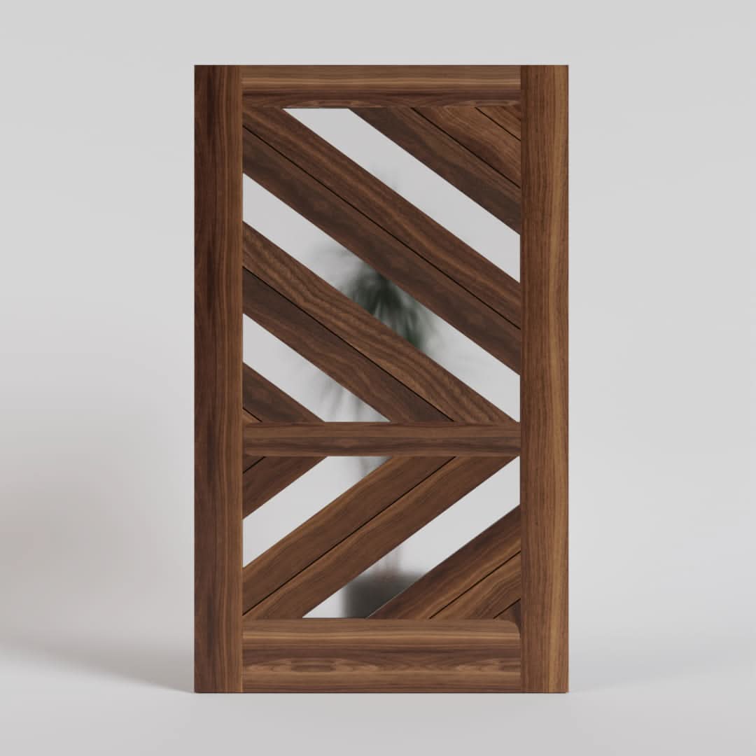 Monarch Pivot Door with Etched Glass