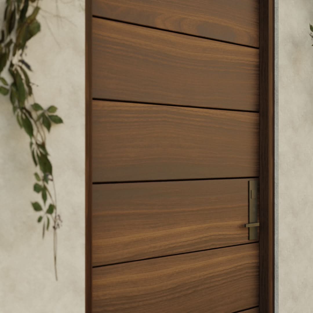 Pacifica Horizontal Plank Modern Entrance Door