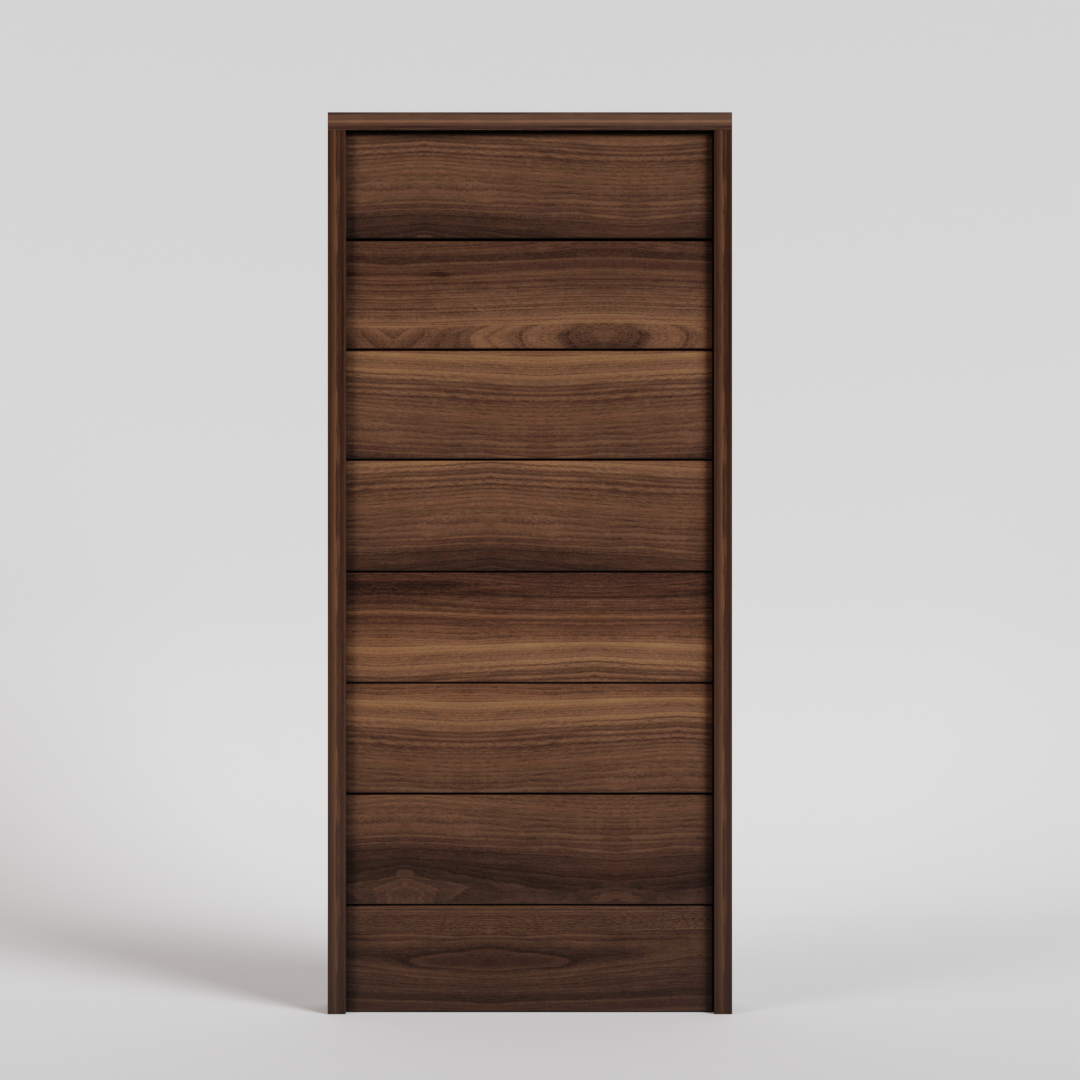 Pacifica Horizontal Plank Modern Entrance Door