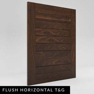 San Simeon Modern Flush Plank Solid Wood Front Door