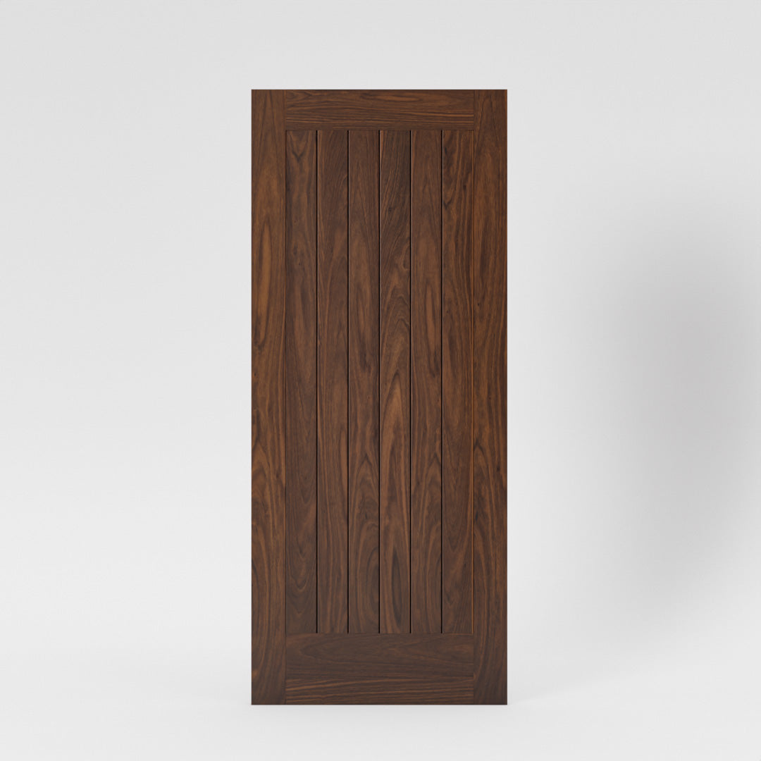 San Simeon Modern Flush Plank Solid Wood Front Door