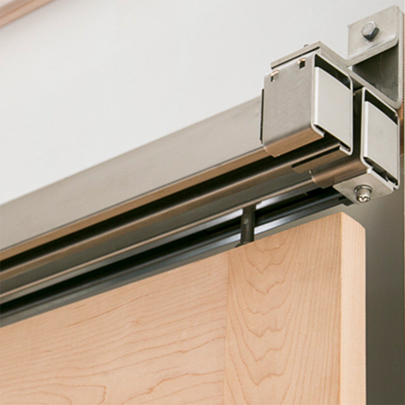 Bypass Stainless Steel box rail  with a beech wood door