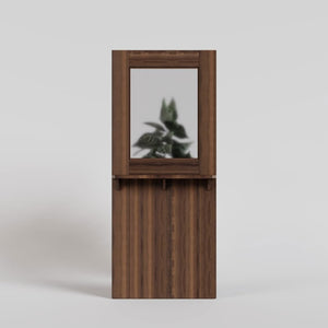 Black Walnut True Plank Dutch Door with Frosted Glass Panel