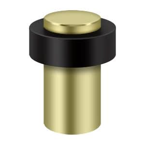 Solid Brass Round Universal Floor Bumper, HD, 3"