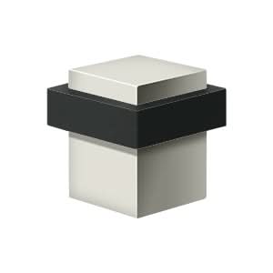 Solid Brass Square Universal Floor Bumper, 1-3/8"