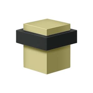 Solid Brass Square Universal Floor Bumper, 1-3/8"