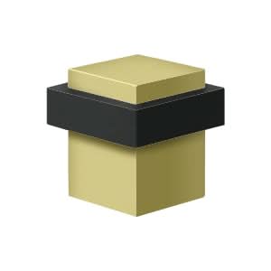 Solid Brass Square Universal Floor Bumper, 1-3/8"