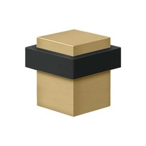 Solid Brass Square Universal Floor Bumper, 1-3/8"