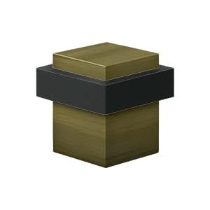 Solid Brass Square Universal Floor Bumper, 1-3/8"