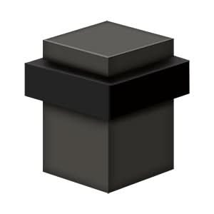 Solid Brass Square Universal Floor Bumper, 2-1/2"