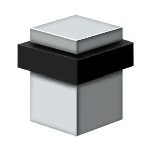 Solid Brass Square Universal Floor Bumper, 2-1/2"