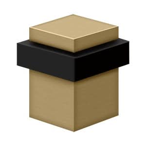 Solid Brass Square Universal Floor Bumper, 2-1/2"