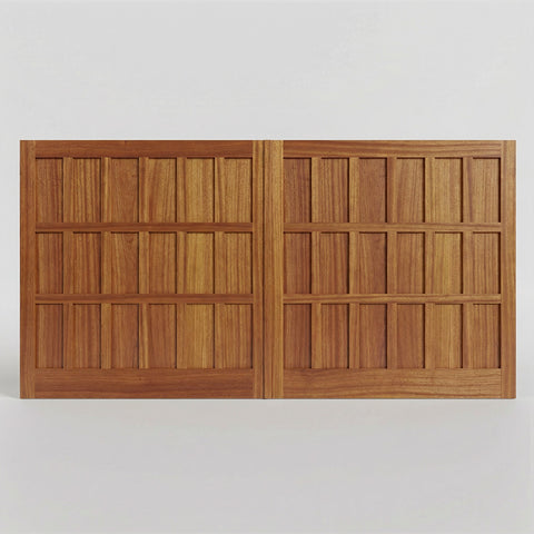 Anacortes 9 Panel Wood Carriage House Garage Doors