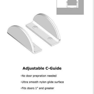 C-Guide Sliding Barn Door Floor Guide Adjustable Width