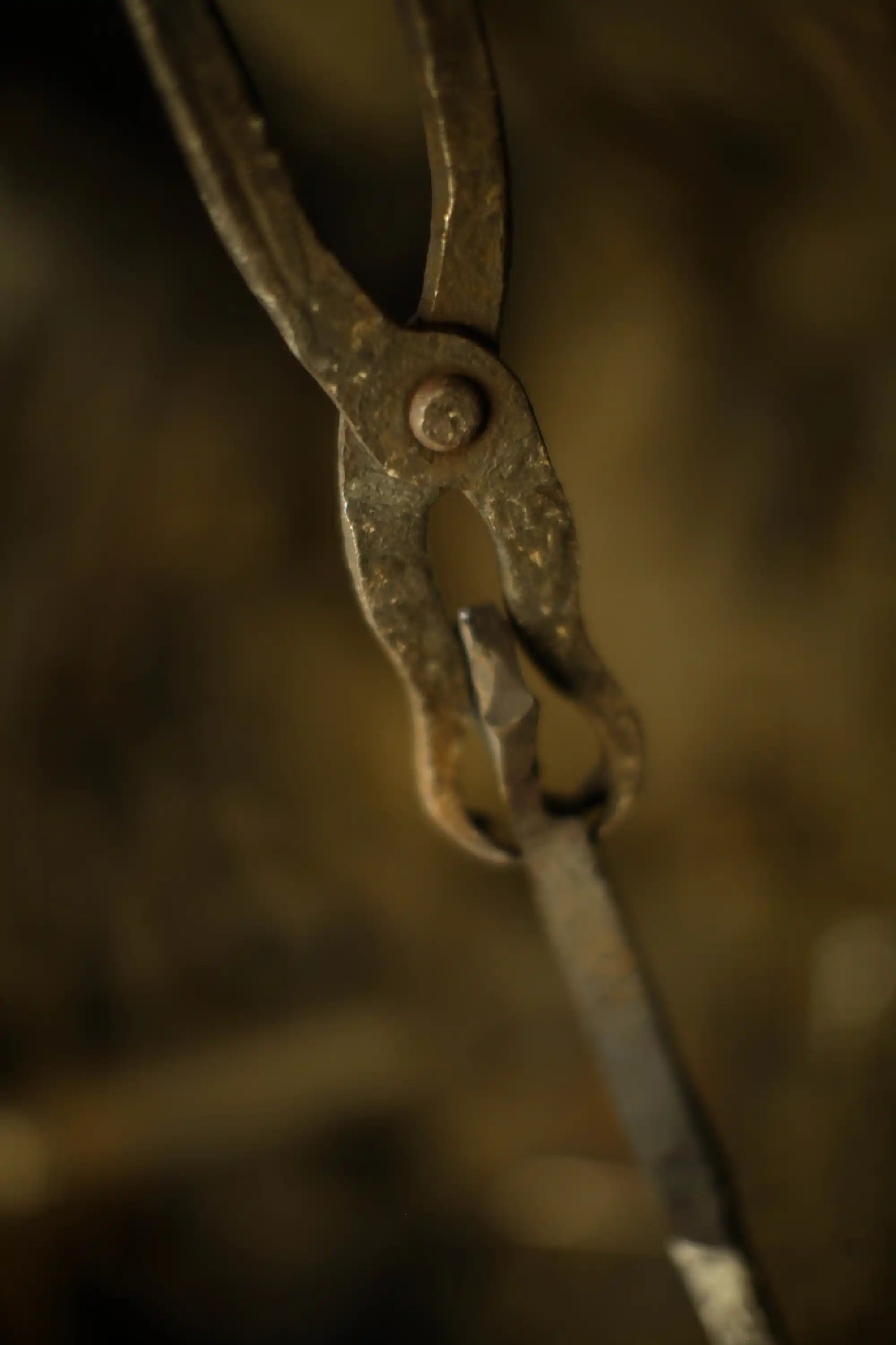 Blacksmithing tool close-up shot