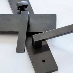 Urban Bronze Front Door HandleUrban Bronze Front Door Handle 13" with Meridian Lever CLose up