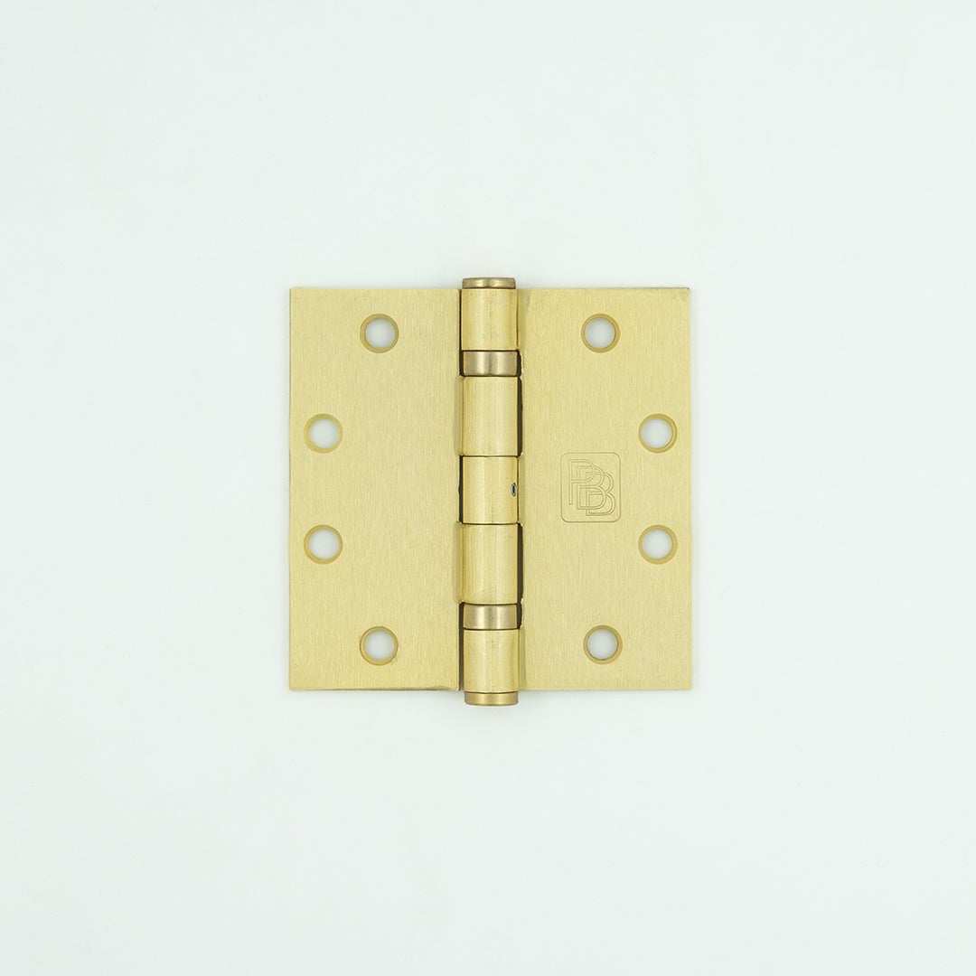 Brass Standard Entry Door Hinges front view