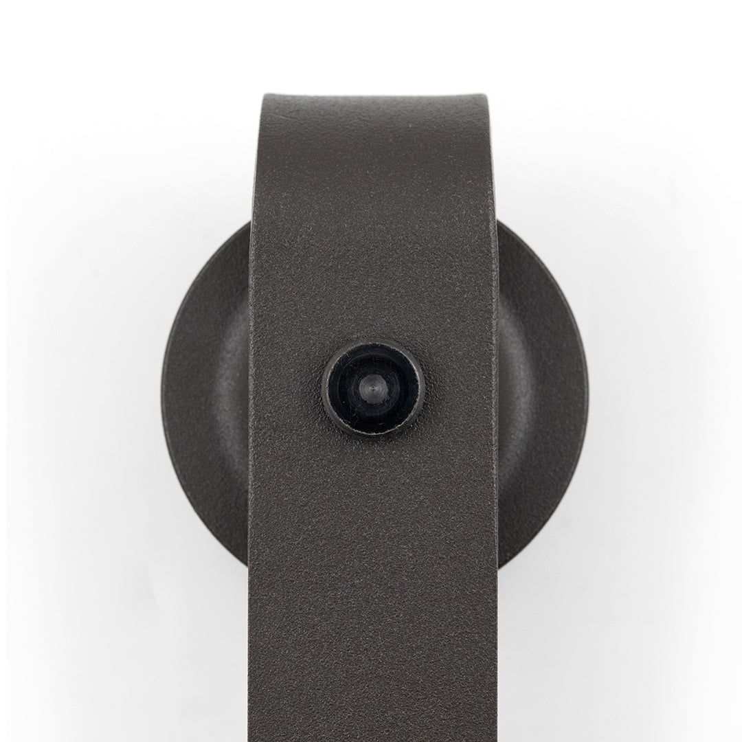 dark bronze classic flat track hanger closeup