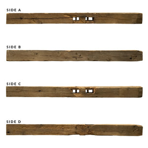 Heritage Series Circle Sawn Reclaimed Wood Fireplace Mantel B