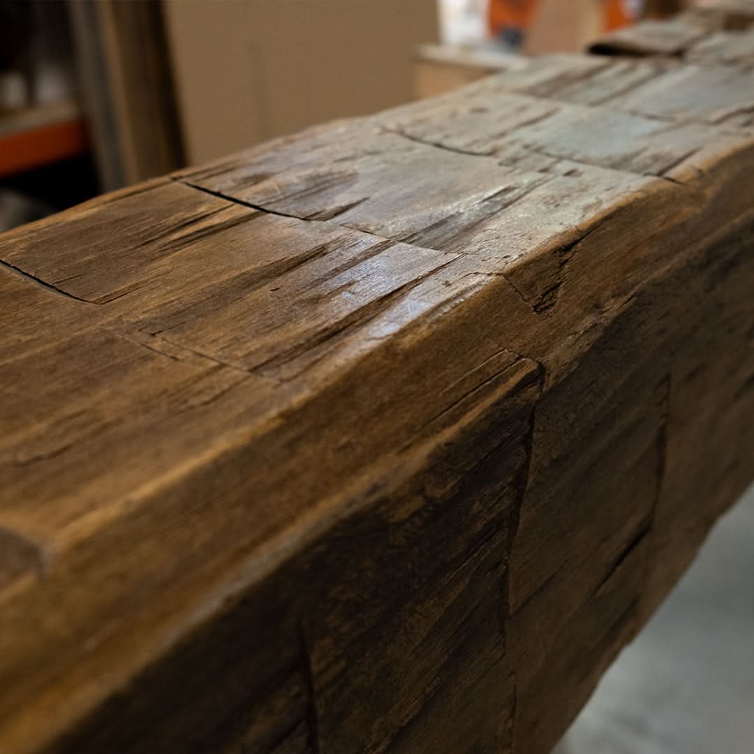 Heritage Series Hand Hewn Fireplace Mantel C