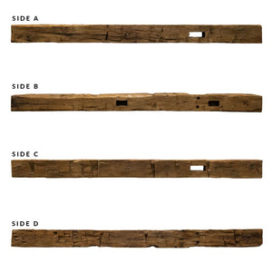 Heritage Series Hand Hewn Fireplace Mantel C