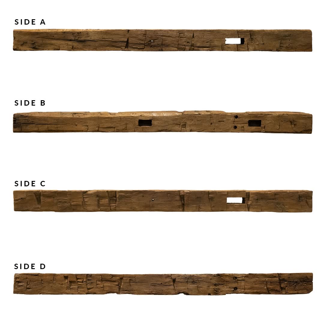 Heritage Series Hand Hewn Fireplace Mantel C