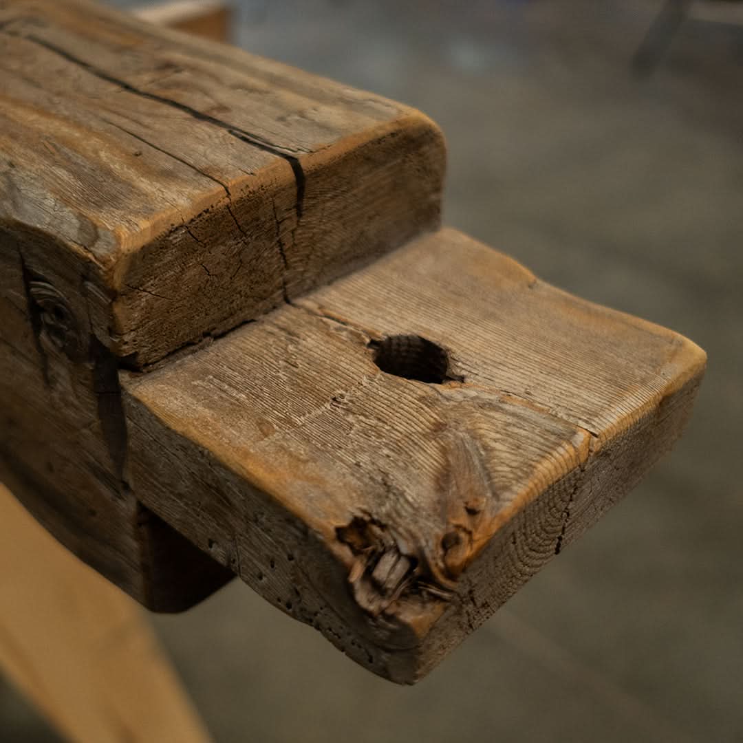 Heritage Series Hand Hewn Fireplace Mantel D