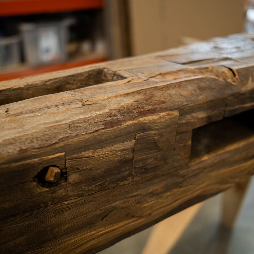 Heritage Series Hand Hewn Fireplace Mantel D