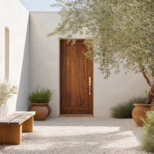 Fortuna Shaker Classic Single Panel Solid Wood Front Entry Door