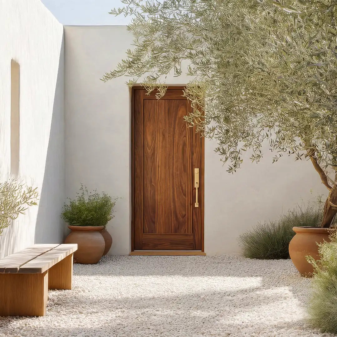 Fortuna Shaker Classic Single Panel Solid Wood Front Entry Door