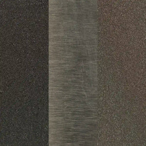 hardware finish: black, stainless steel, and dark bronze