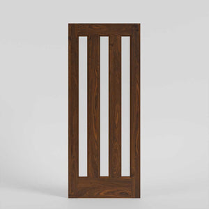 Tacoma Solid Core Exterior Door With Vertical Glass Panels