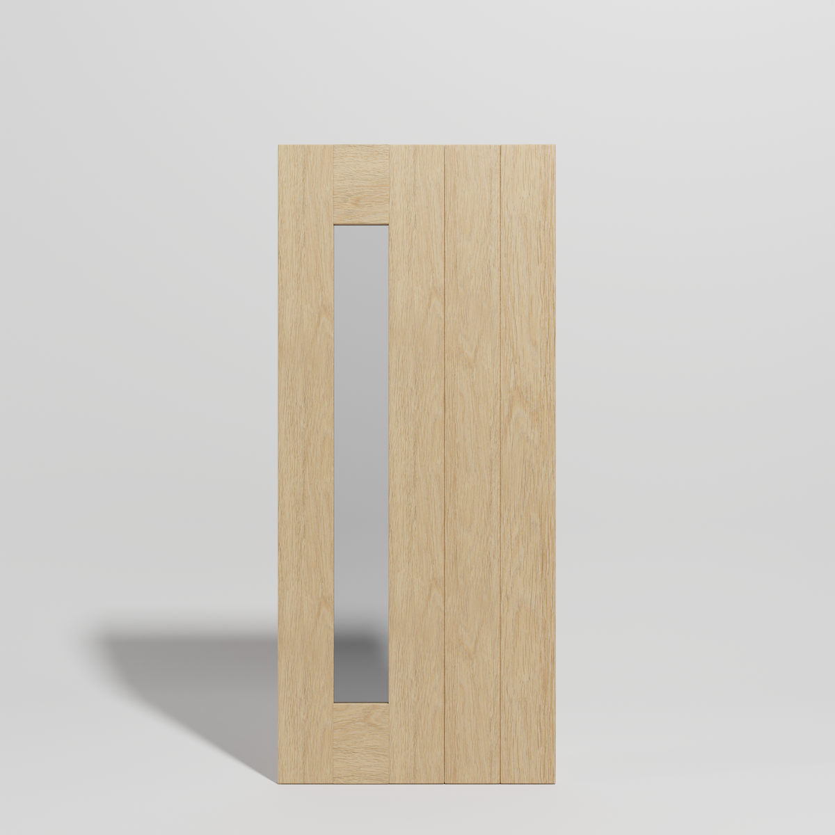 Mid-Century Modern Panel Side Lite Sliding Barn Door design by RealCraft - Barn Door Plank Only