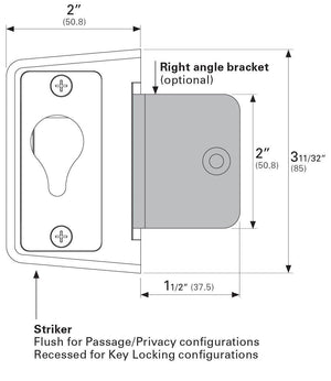 Barn Door Strike For CL400 / CL400 ADA - RealCraft