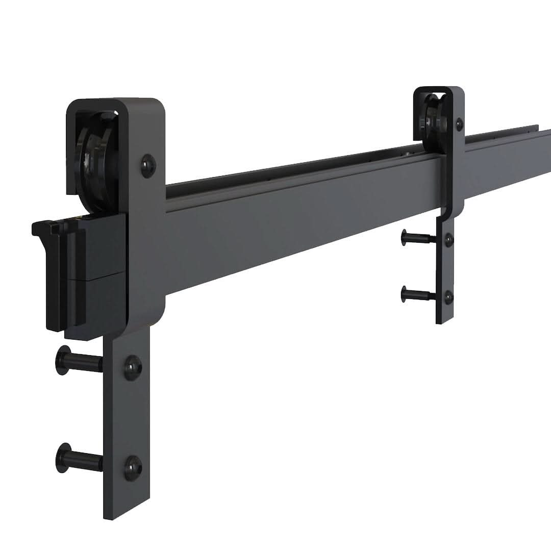 Cavity Sliders Barn Door Track at RealCraft. Track System only on white background