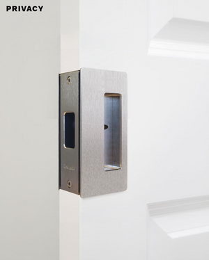 Mid-Century Modern Plank Sliding Screen Pocket Door