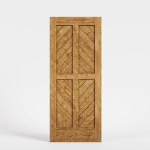 Chevron Four Panel Modern Farmhouse Front Door