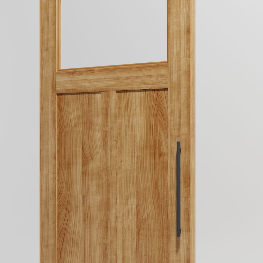 Craftsman T Window Swinging Barn Door design by RealCraft