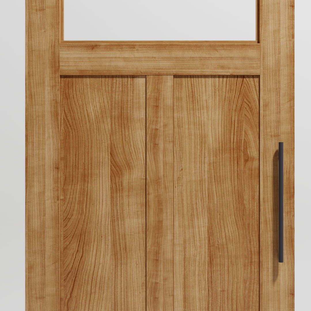 Craftsman T Window Sliding Barn Door design by RealCraft
