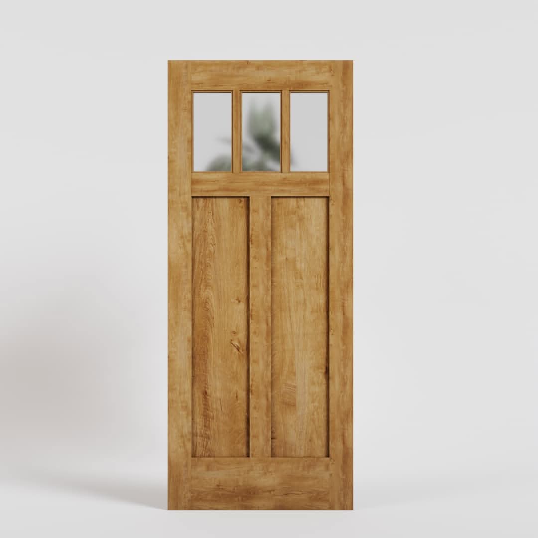 Savona Craftsman Triple Lite Front Door With Window