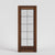 Walnut Wood Full French Glass Exterior Front Door