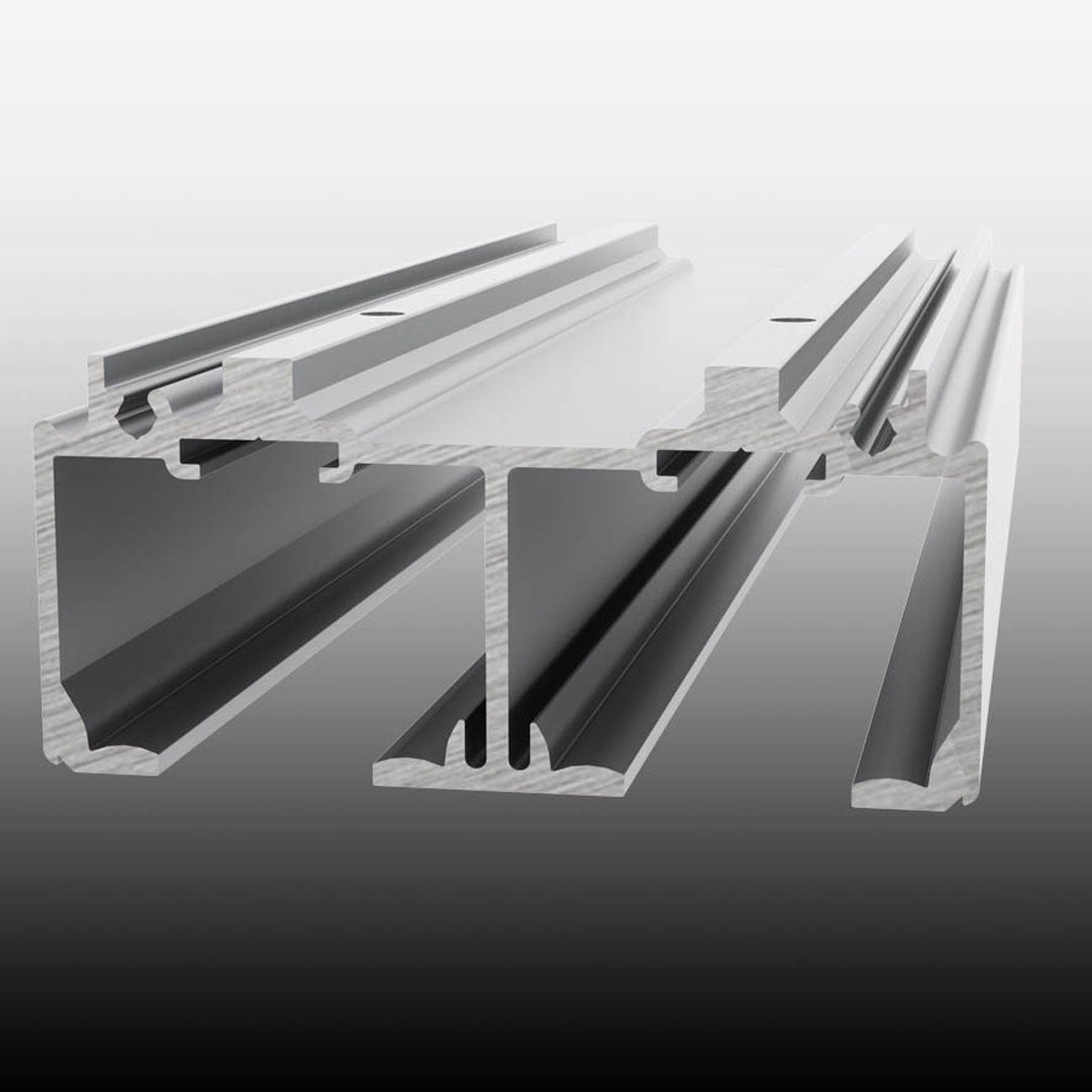 Low Profile Sliding Door Track - Double Track for doors 1-3/8&quot; thick