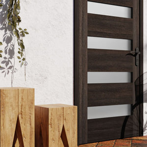 Narrows Five Panel Glass Solid Core Exterior Door