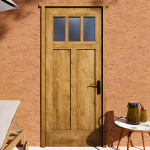 Savona Craftsman Triple Lite Front Door With Window