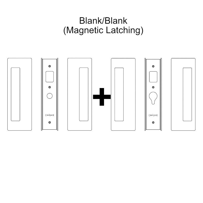 CL400 Bi-Parting Barn Door Handles & Pocket Door Lock Set