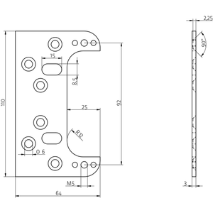 Anselmi Hinge Fixing Plate cutting sheet - RealCraft